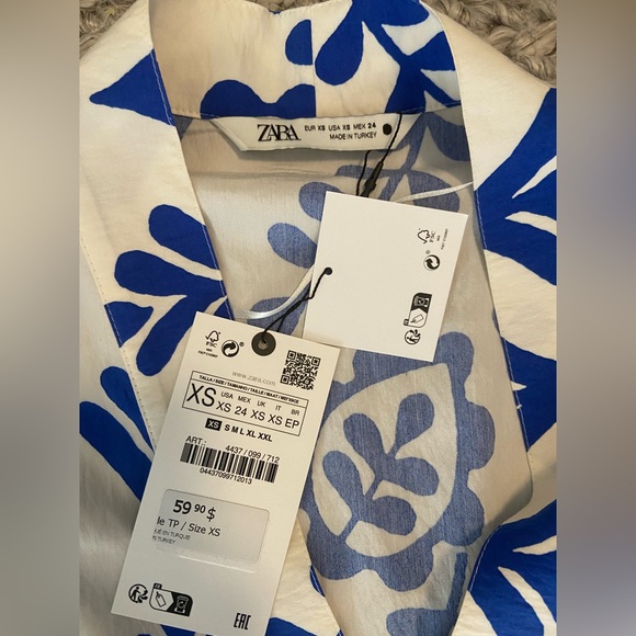 NWT Zara print dress - Picture 4 of 5